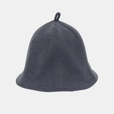 일본사우나모자 사우나 캡 스팀 샤워 헤어캡 타월, 짙은 회색 1