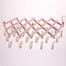 대형옷걸이 옷걸이보관 다기능 접이식 건조 옷걸이세트, 1개, 29헤드 라이트핑크