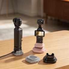 써니라이프 DJI 오즈모 포켓4/포켓3 2in1 분리형 차량 & 데스크탑 멀티 베이스, 블랙
