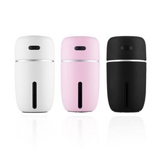 아이리온 미니 LED무드등 저소음 안개분사 200ml, 블랙