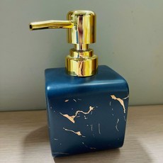 통 소분 소품 고급 욕실 물비누 주방 다용도 호텔식 펌핑 꾸미기 용기, 1개, J. 무광 네이비 소형 사각 기둥 병