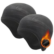 Voofly 스컬 캡 헬멧 라이너 남성용 여성용 보온 경량 비니 수분 흡수 회색.