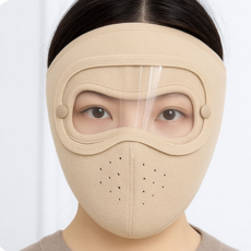 홈엔픽 방한용 고글마스크 겨울 방한 워머, 1개, 블랙