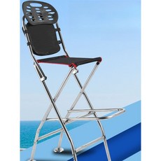 키다리낚시의자 높이조절 높은의자 민물 바다 야외 스텐 접이식 휴대용 다리 낚시의자, 1개