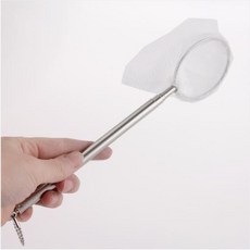 애완 새우뜰채 열대어 치어 구피 안테나 고급형 4단 뜰채 원형 어항 수족관 수조 청소, 4단 고급형 안전뜰채, 1개