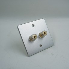 磨砂86牆面美標插座面板 鋁合金 輸出面板 diy機箱外殼 功放外殼, 1個, 2孔 不含配件