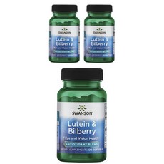 Swanson 斯旺森 葉黃素&山桑子複方軟膠囊, 120顆, 3罐