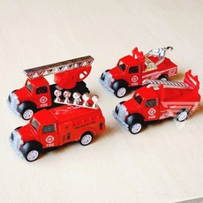 【台灣出貨】仿真消防車合金車 1/64模型車 消防救援玩具, 隨機一台, 1個