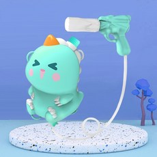 QIDINA 兒童水槍/背包水槍 玩具 BSMI歡樂打水戰-A, 恐龍背包款-藍色, 1個