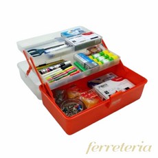 옥이드림 멀티 클리어 박스 주황 화구박스 화구캐리어 3단화구박스