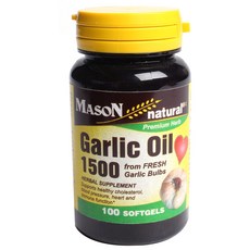 MASON natural 無麩質無糖大蒜油軟膠囊, 1組, 100顆