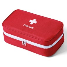 휴대용 구급 파우치 여행용 파우치, 1개, 레드