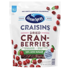 Ocean Spray Craisins 蔓越莓乾 糖份減少50%, 1221g, 1個