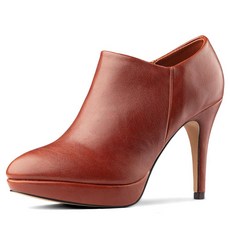 Viciously Vixen 여성용 플랫폼 부츠 스틸레토 앵클 부츠 하이힐 부츠 겨울 드레스 슈즈 화이트 Pu