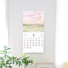 2026년 일러스트 벽걸이달력 마음의시선(300x300mm), 1개, 마음의시선(300x300)