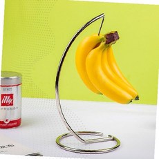 바나나걸이 과일보관 스탠드 철제 거치대 주방용품 홀더 원형받침 곡선형, 1개, 스테인레스 바나나걸이(로즈골드)