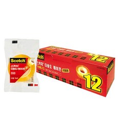 3M 스카치 다용도 테이프 리필 550R-12 (18x30) 12입, 단품