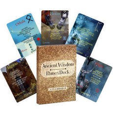 女巫卡塔牌屋 - 古代智慧如尼文 桌遊 卡牌遊戲 英文桌遊 占卜Ancient Wisdom Runes Deck聚會休, 1個