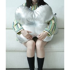 도키도키 DOKIDOKI 클로버 수제 쿠션 -3color, Silver, S