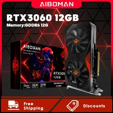 비디오 카드 AIBOMAN NVIDIA RTX3060 12GB GDDR6 192bit 3584SP 게임 구성 요소, 01 RTX3060 12GB