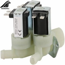 일반 폐쇄 전기 세탁기 솔레노이드 밸브 플라스틱 3 방향 물 유입구 N/C AC 220V G3/4, 02 AC220V