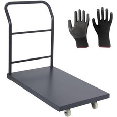 바퀴가 달린 플랫폼 트럭 산업용 플랫베드 카트 차고용 36x24 무빙 카트 2000파운드 용량 핸드턱 창고, 36"x24"