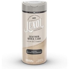 렉솔 올 레더 퀵 케어 올인원 포뮬러 최고의 가죽 클리너 및 컨디셔너 의류 가구 자동차 인테리어 신발 가방에 사용 가능 30장 시트 물티슈 E301500100 흰색, 28 Count (Pack of 1)