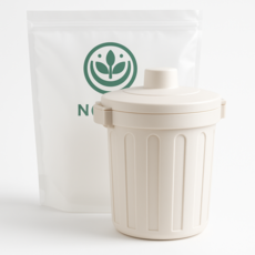 노르타 강력밀폐 미니 음식물 쓰레기통 1L, 1개, 베이지