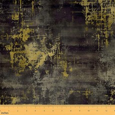 Erosebridal 야드 단위의 모던 추상 원단 브라운 그린 수채화 파스텔 홀치기 염색 장식 원단 남아 여아 Vinatge 유화 아트 방수 DIY 실내 장식용 2.8m3야, 3 Yards, 2-옐로우 그레이