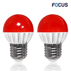 포커스 LED 인치구 4W 미니전구 E26, 빨간색, 2개
