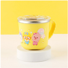 뽀로로 논슬립 뚜껑스텐컵(피크닉) 양치컵 머그컵 물컵, 1개