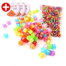 대용량-투명알파벳구슬- 비즈공예 비즈구슬 8/10mm 50915pc 1(PC), 투명 알파벳구슬 10mm