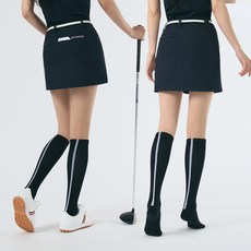 엔조이핏 여성 리얼 쿠션 니삭스 투톤 골프스타킹 UV 자외선차단 보정 착시, 1개, 백라인 블랙