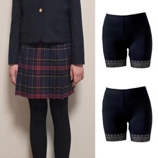 [2매 세트] 밤부 모달 스판 중학생 교복속바지 말리지 않는 고급소재 빅사이즈추가