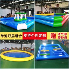 대형 에어풀장 야외 에어수영장 여름 팽창식 팬션 에어바운스, 내마모성등급5x4m20정사각형(높이30CM), 1개