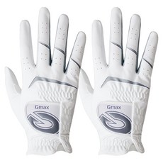지맥스 남성용 반양피 연습용 골프장갑 오른손용 2p세트, 화이트, 2개