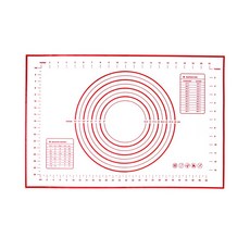 【台灣現貨】鉑金矽膠揉麵墊，烘焙墊，桿麵墊 - 家庭手作揉麵首選, 1個, 紅色,60CM*40CM