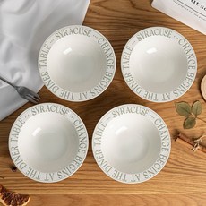 시라쿠스 일본 제작 레터링 미니 볼 쿠프 찬기 종지, 쿠프 18cm, 4개, 그린