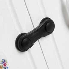 여닫이문 2개 서랍장 아기 문 못열게 서랍 잠금장치 열쇠, 1개, 블랙