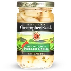 크리스토퍼 랜치 병에 담긴 절인 마늘쪽 | 100% 캘리포니 Christopher Ranch Pickled Garlic Cloves in a Jar | 100% California, 1개, 227g