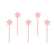 도나앤데코 도시락데코 과일꼬지 별픽 핑크, 1개입, 100개