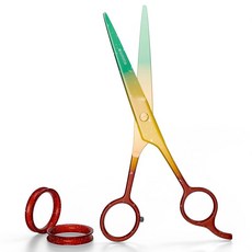 Suvorna 16.5cm6.5인치 전문 헤어 커팅 가위 - 및 트리밍용 스테인리스 스틸 이발사 살롱 가정용 헤어컷 여성 남성용 레드 옐로우 그린 147471, Suvorna 16.5cm6.5인치 전문 헤어 커팅 가