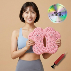 발렌타 가정용 무소음 발바닥 지압매트 지압 스텝퍼, 블라썸 핑크