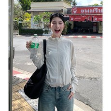 涼感立領防曬衣女 夏透氣防曬服戶外防紫外線UPF50 皮膚衣