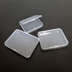 소형 플라스틱케이스 포토카드 스티커 슬림형 직사각케이스, 1개, 투명11cm