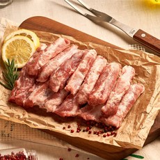 무료배송하늘돼지 국내산 돼지 못난이 쪽갈비 바베큐 특수부위 늑간살뼈 (냉동), 2kg, 2개
