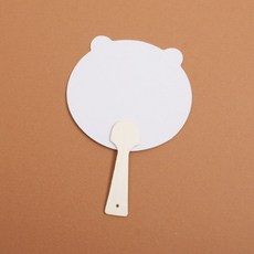 삼광문구 미니나무부채 곰돌이 1개 5개 택1 나만의부채만들기