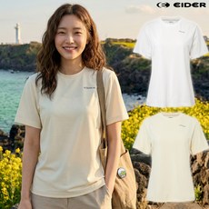 아이더 여성 반팔 티셔츠 그래픽 라운드 기능성