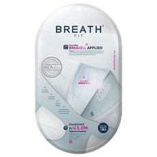 브레스 핏 레귤러 화이트 마스크 1팩3장씩포장 (1장씩계산), 1개, FIT-레귤러 화이트, 3개입