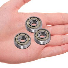 608zz 볼 베어링 소형 강철 인라인 보드 내경 8mm 외경 22mm, 10개, 크롬실버